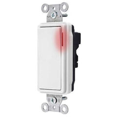 HUBBELL SNAP2121PLWNA 1-Pole Wall Switch 120/277V White