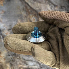 Titanium Stainless Steel Spinning Top Gyroscope Gyro Desktop Fidget Toy EDC Gift 07FC0E-D4 - KOEEK