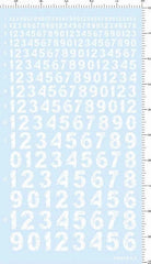 White Different Scale Size Fonts 2-3 0-9 Numbers Markings Water Slide Decal 07FC0E-D4 - KOEEK