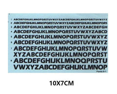 Black 2-10mm A-Z Military Letters Characters FONTS 9-1 Marking Water Slide Decal 07FC0E-D4 - KOEEK
