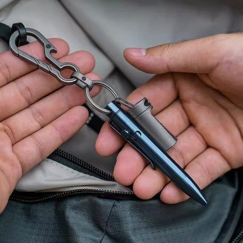Titanium Alloy Ball Point Pen Portable Collection Writing Short Pen EDC Tools 07FC0E-D4 - KOEEK