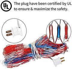 () American Flag Lights, 420 LED USA Flag Net Lights, Outdoor Waterproof 07FC0E-D4 - KOEEK