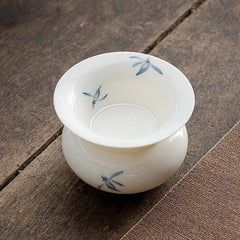 Hand Painted Butterfly Orchid Ceramic Tea Infuser Tea Maker Loose Tea Leaf Spice 07FC0E-D4 - KOEEK