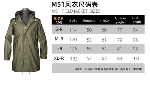 WW2 U.S. Army M-1951 Fishtail Parka M51 Vintage Military Mens Trench Jacket Coat 07FC0E-D4 - KOEEK
