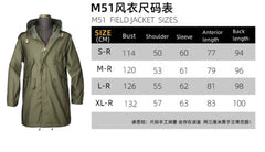 WW2 U.S. Army M-1951 Fishtail Parka M51 Vintage Military Mens Trench Jacket Coat 07FC0E-D4 - KOEEK