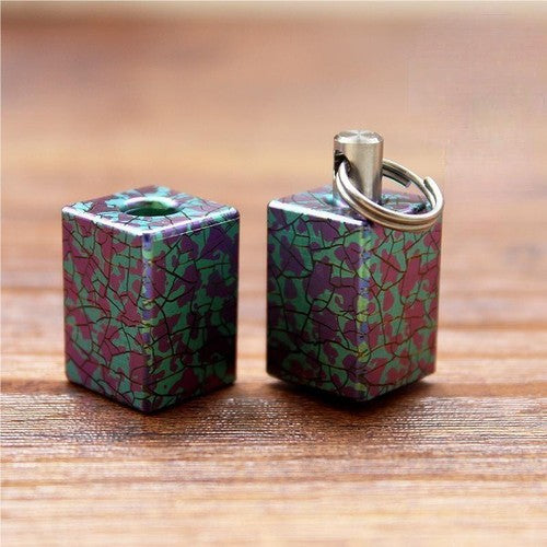 Titanium Alloy Knife Lanyard Bead Cubic Paracord Pendant Multicolor Zip Pull EDC 07FC0E-D4 - KOEEK