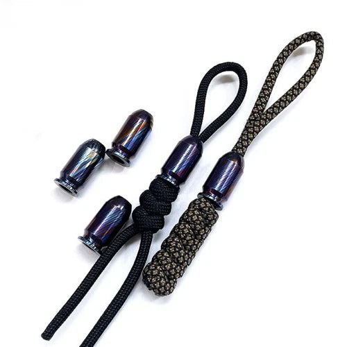 EDC Titanium Damascus Parachute Cord DIY Bead Necklace Keychain Pendant Lanyard 07FC0E-D4 - KOEEK
