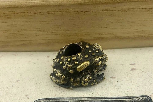 Frog Paracord Bead Hand-Casted Brass Charms EDC Accessories Pendant Buckle 07FC0E-D4 - KOEEK