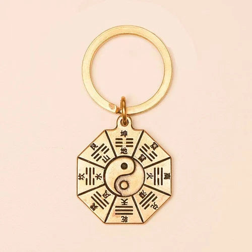 Five Elements Bagua Fu Yin Yang Talisman Pendant Mascot Keychain 07FC0E-D4 - KOEEK