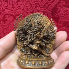 6CM Old Copper Statue Hayagriva Horse Head Buddha Home Design 07FC0E-D4 - KOEEK