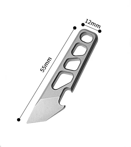 Titanium Alloy Multi EDC Tools Pry Bar Crowbar Bottle Opener Keychain Pendant 07FC0E-D4 - KOEEK