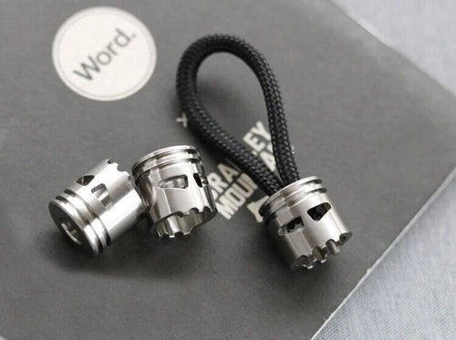 Titanium Knife Lanyard Bead Paracord Keychain Pendant Zip Pull EDC Accessories 07FC0E-D4 - KOEEK