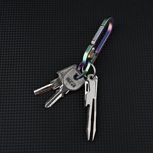 EDC Titanium Alloy Multi Tools Tweezers Opener Pocket Outdoor Folding Knife 07FC0E-D4 - KOEEK