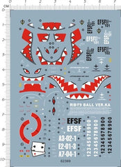 Detail Up 1/144 HG RB-79 Ball Shark Jaw GDM Figure Transfer Sheet Water Decal 07FC0E-D4 - KOEEK