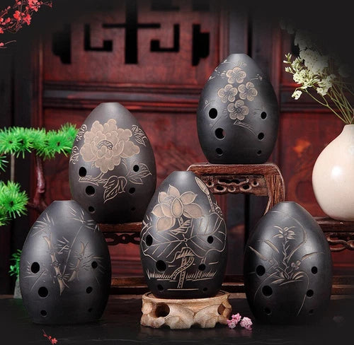 8 Holes Ocarina Clay Xun Musical Instrument for Children Beginner Gift 07FC0E-D4 - KOEEK