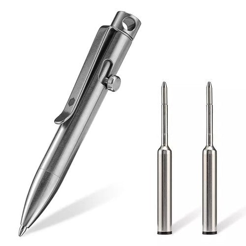 Titanium Alloy Ball Point Pen Portable Collection Writing Short Pen EDC Tools 07FC0E-D4 - KOEEK