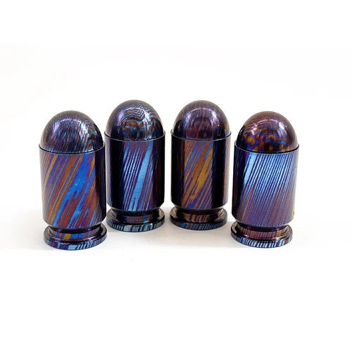 EDC 1PC Titanium Damascus Bullet Shape Knife Lanyard Bead Paracord Pendant Craft 07FC0E-D4 - KOEEK