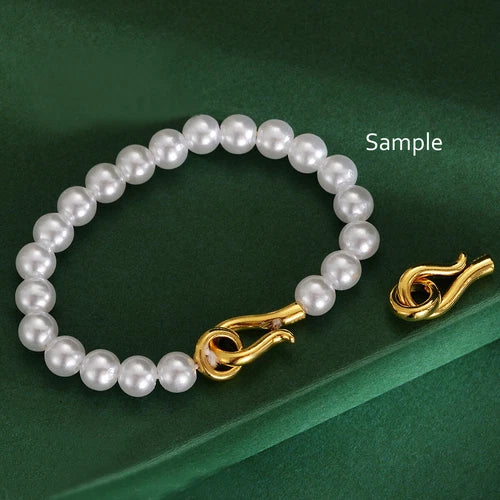 Sterling Silver Hook and Eye Clasp Connector for Pearl Bracelet Necklace A5261 07FC0E-D4 - KOEEK