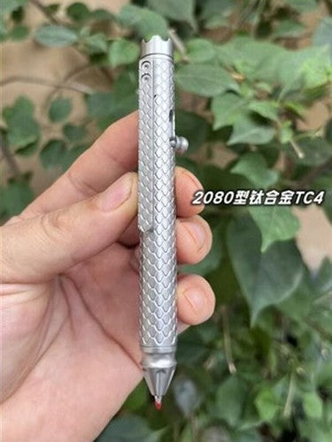 TC4 Titanium Pocket Ball Pen Signature Witing Pen Outdoor Portable EDC Tool Pen 07FC0E-D4 - KOEEK