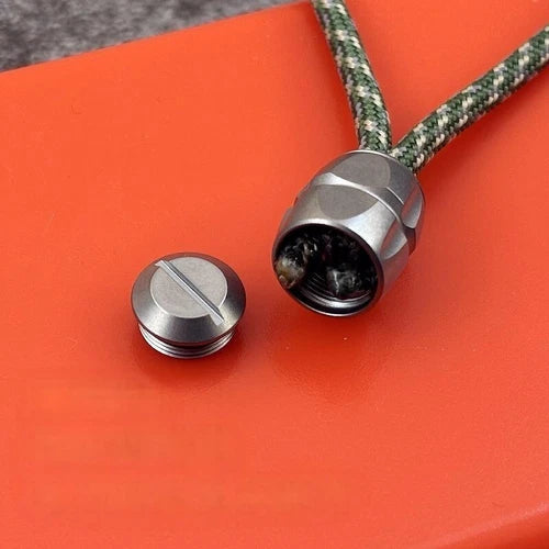 Titanium Alloy Knife Lanyard Bead Paracord End Pendant EDC Charm DIY Zip Pull 07FC0E-D4 - KOEEK