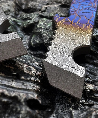 Hot Titanium Alloy Keychain Pry Bar Pendant Tool Crowbar Opener Outdoor Multi 07FC0E-D4 - KOEEK
