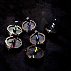 Titanium Brass Spinning Top Desktop Spinner Gyro Fidget Toy Glow in the Dark EDC 07FC0E-D4 - KOEEK