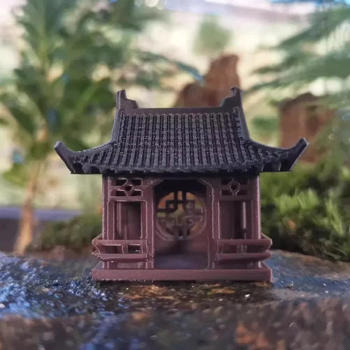 Garden Ancient Chinese Architecture Bonsai Micro Landscape Peony Pavilion 07FC0E-D4 - KOEEK