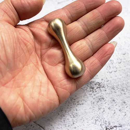 Hot Solid Brass EDC Begleri Unzip Toys Knucklebone Turn Bone Finger Dumbbell 07FC0E-D4 - KOEEK