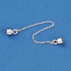3x Sterling Silver Magnetic Clasp w/ Chain for Bracelet Necklace 07FC0E-D4 - KOEEK