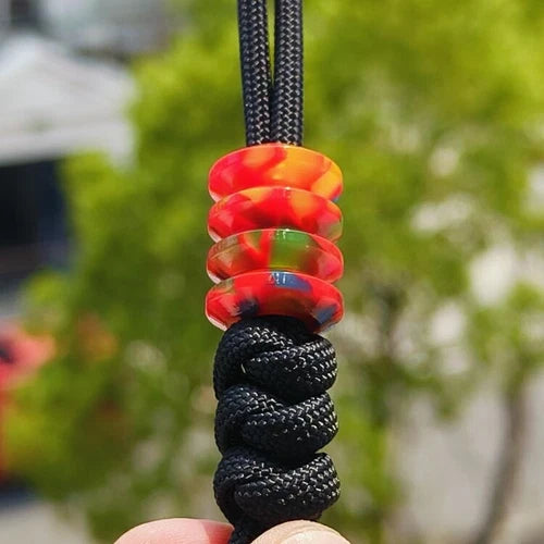Resin Knife Lanyard Bead Paracord Necklace Pendant Bracelet Bead EDC Charm DIY 07FC0E-D4 - KOEEK