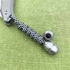 Titanium Alloy Knife Lanyard Bead Paracord End Pendant EDC Charm DIY Zip Pull 07FC0E-D4 - KOEEK