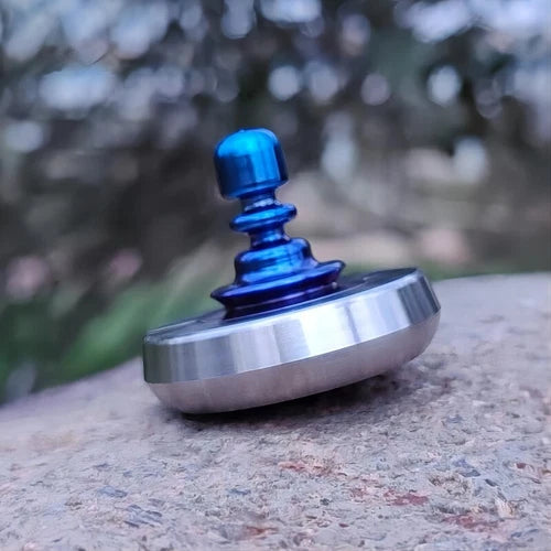 Titanium + Stainless Steel Spinning Top Desktop Fidget Toy Gyroscope Gyro EDC 07FC0E-D4 - KOEEK