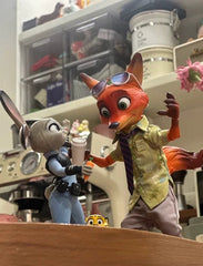 GONG X Zootopia Cartoon Action Figure Toy Gift Judy and Nick Wilde Set GONG - KOEEK