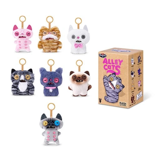 Authentic Fuggler Alley Cats Series Blind Box Plush Keychain Ugly Cute Charm 07FC0E-D4 - KOEEK