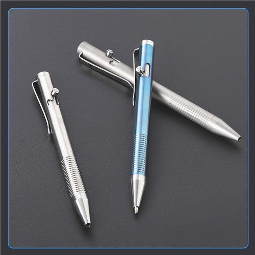 EDC Titanium Bolt Action Ballpoint Office Business Writing Signature Pocket Pen 07FC0E-D4 - KOEEK