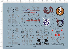 1/144 USAF F-22 Raptor stealth tactical fighter Model Markings Water Slide Decal 07FC0E-D4 - KOEEK