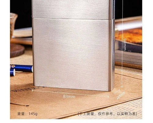 20 Stick Stainless Steel Cigarette Case Metal Portable Smoking Box For Men 07FC0E-D4 - KOEEK