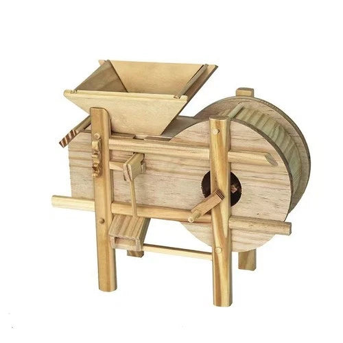 Wooden Hand Crank Farm Tool Model Harvest Theme Desk Decor Craft Ornament 07FC0E-D4 - KOEEK