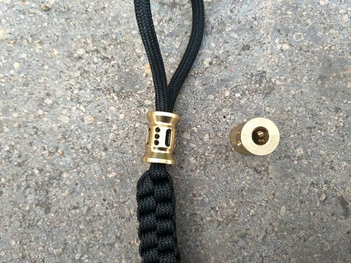 1PC Brass Knife Lanyard Bead Paracord Necklace Pendant Bracelet Making Bead EDC 07FC0E-D4 - KOEEK