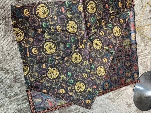 Chinese Zodiac Scarf 70x180cm  Chinese Style Shawl Wrap Neck Scarf Women 07FC0E-D4 - KOEEK