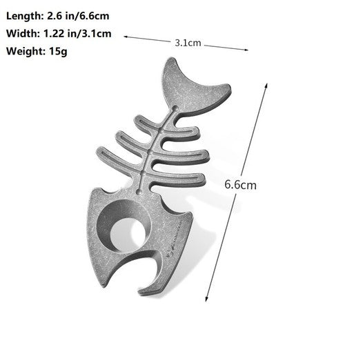 Titanium Alloy Bottle Opener Keychain Necklace pendant EDC Multi-tool 07FC0E-D4 - KOEEK