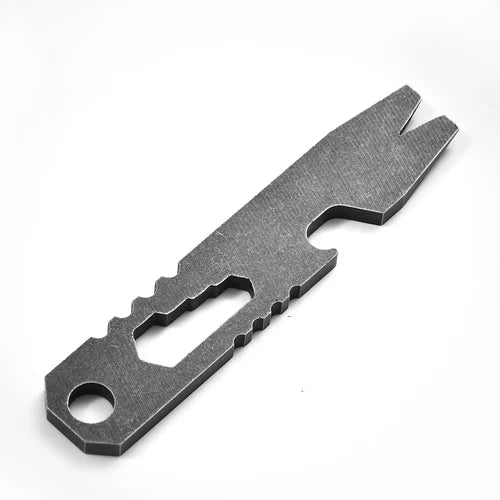 EDC Stainless Steel Pocket Multi Tools Pry Bar Crowbar Wrench Opener Keychain 07FC0E-D4 - KOEEK