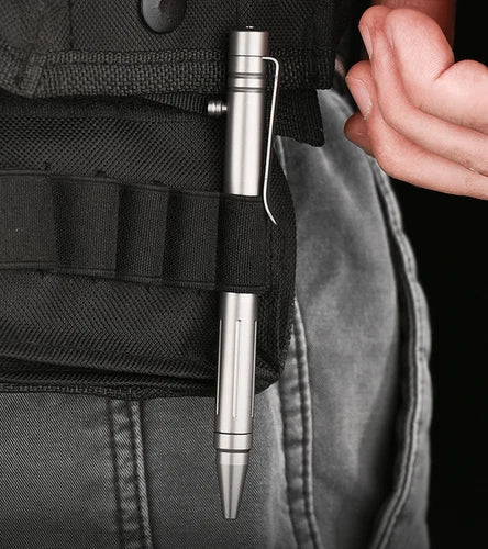 Titanium Alloy Practical Ball Pen Pocket Signature Tactical EDC Multi-Tools Pen 07FC0E-D4 - KOEEK