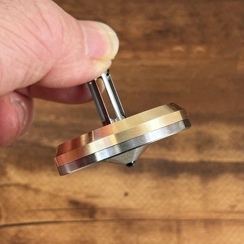 Titanium Brass Spinning Top Desktop Spinner Gyro Fidget Toy Stress Relief EDC 07FC0E-D4 - KOEEK