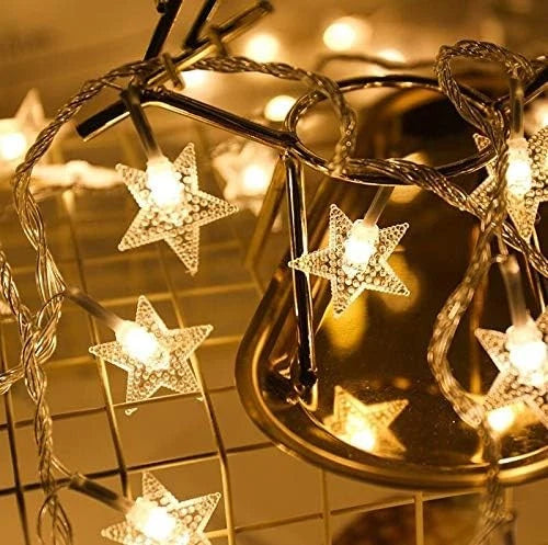 8 Corner Bed Canopy with 100 LED Star String Lights Battery Operated 07FC0E-D4 - KOEEK
