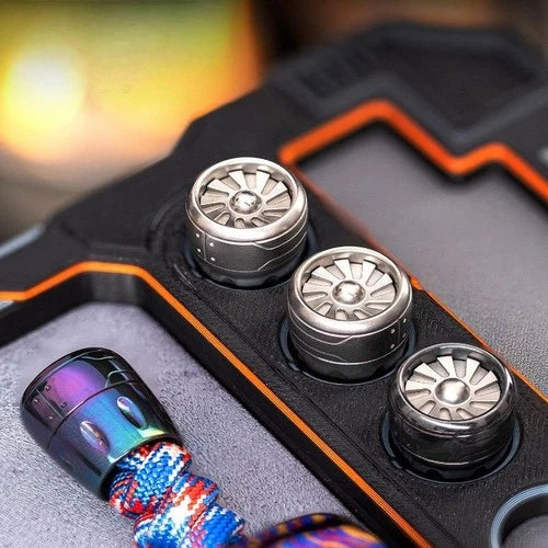 Titanium Zirconium Engine Shape Knife Lanyard Bead Paracord End Pendant EDC DIY 07FC0E-D4 - KOEEK