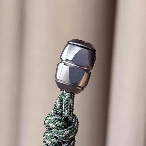 Titanium Alloy Knife Lanyard Bead Paracord End Pendant EDC Charm DIY Zip Pull 07FC0E-D4 - KOEEK