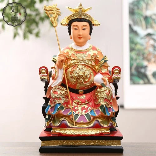 Resin Fiberglass Buddha Jade Emperor and Queen Mother Household Buddha Statue 07FC0E-D4 - KOEEK