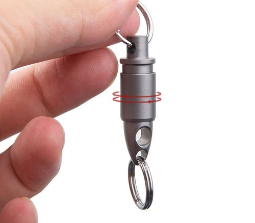 Titanium Insert Buckle Gimbal Ring Portable Double Keychain Tool Pendant EDC 07FC0E-D4 - KOEEK