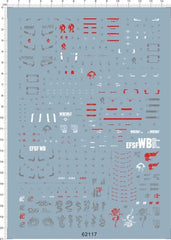 Detail Up 1:100 MG RX-78-2 3.0 GDM Model Kit Water Slide Decal 07FC0E-D4 - KOEEK